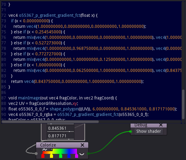 Debug node — Material Maker documentation